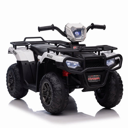 Electric 4-Wheeler ATV for Kids with AUX and USB Ports - 12V Ride-On Quad Car