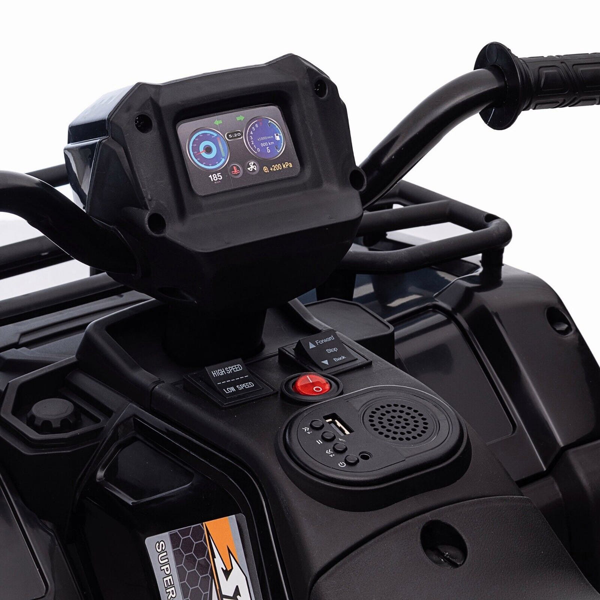 Electric 4-Wheeler ATV Quad for Kids with LED Lights, AUX Port, and USB