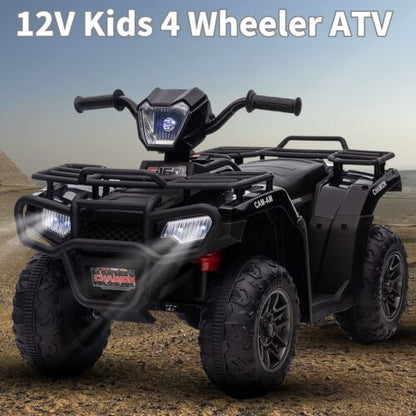 Electric 4-Wheeler ATV Quad for Kids with LED Lights, USB/MP3 Music Player