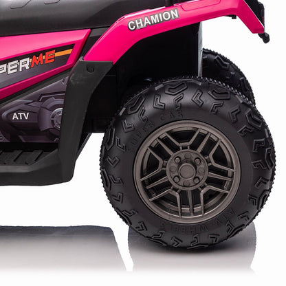 Electric 4-Wheeler ATV Quad for Kids with LED Lights, USB/MP3 Music Player