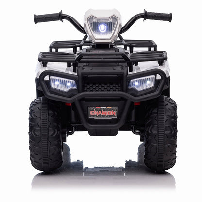 Electric 4-Wheeler ATV Quad for Kids with LED Lights, USB/MP3 Music Player