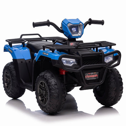 Electric 4-Wheeler Quad for Kids with MP3 Music and LED Lights - 12V ATV Ride On Car Perfect for Gifting