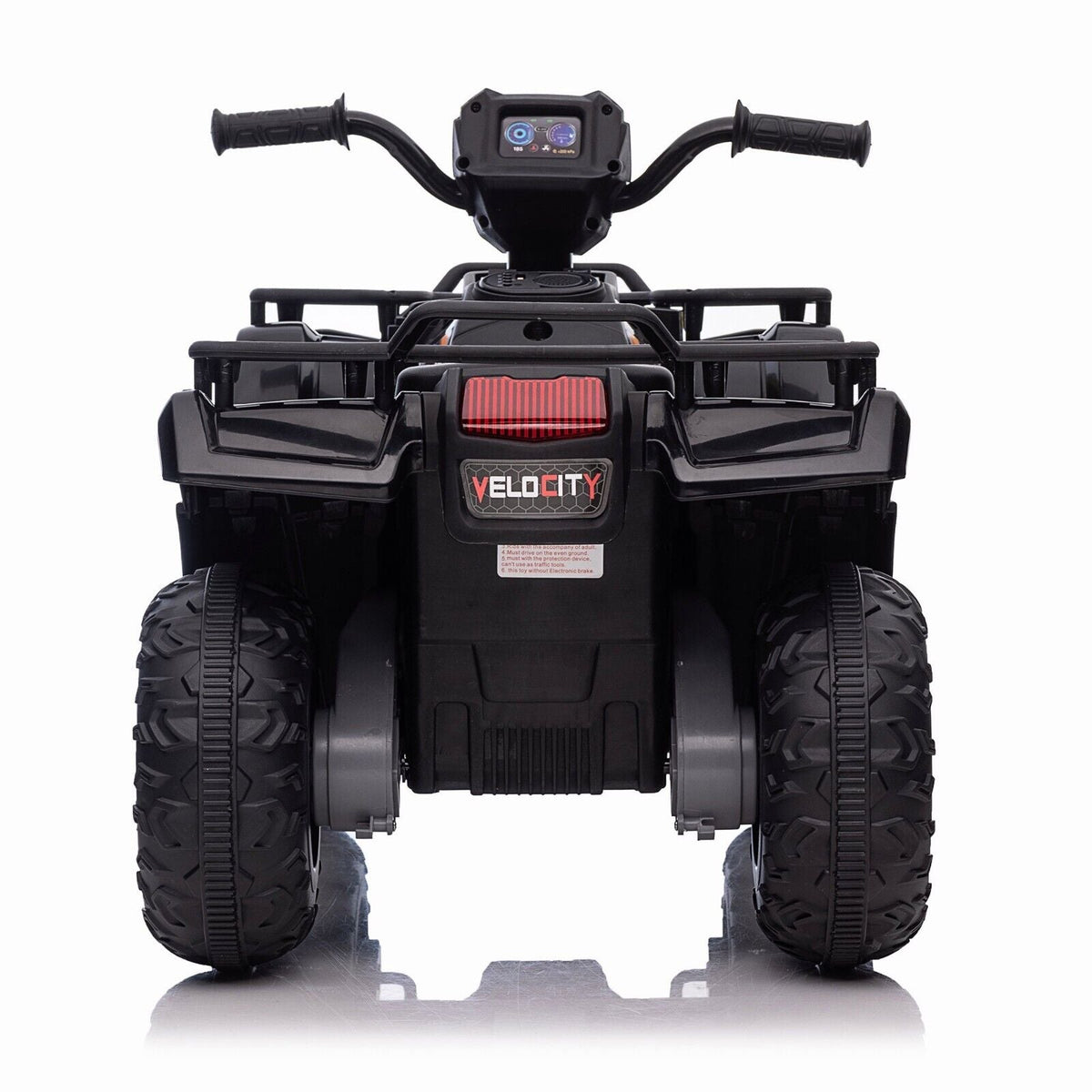 Electric Kids ATV Ride On Car with Music, LED Lights, and USB - Black Quad 4-Wheeler