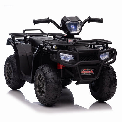 Electric 4-Wheeler Quad for Kids with Music, LED Lights, and AUX Port - 12V Ride On ATV