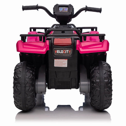 Electric 4-Wheeler Quad for Kids with Music, LED Lights, and AUX Port - 12V Ride On ATV