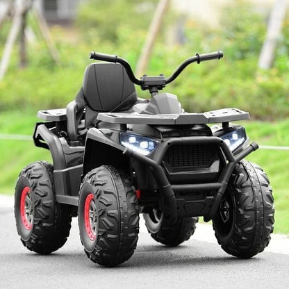 Electric 4-Wheeler ATV Quad for Kids with MP3 and LED Lights in Black