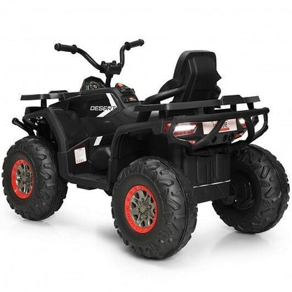 Electric 4-Wheeler ATV Quad for Kids with MP3 and LED Lights in Black
