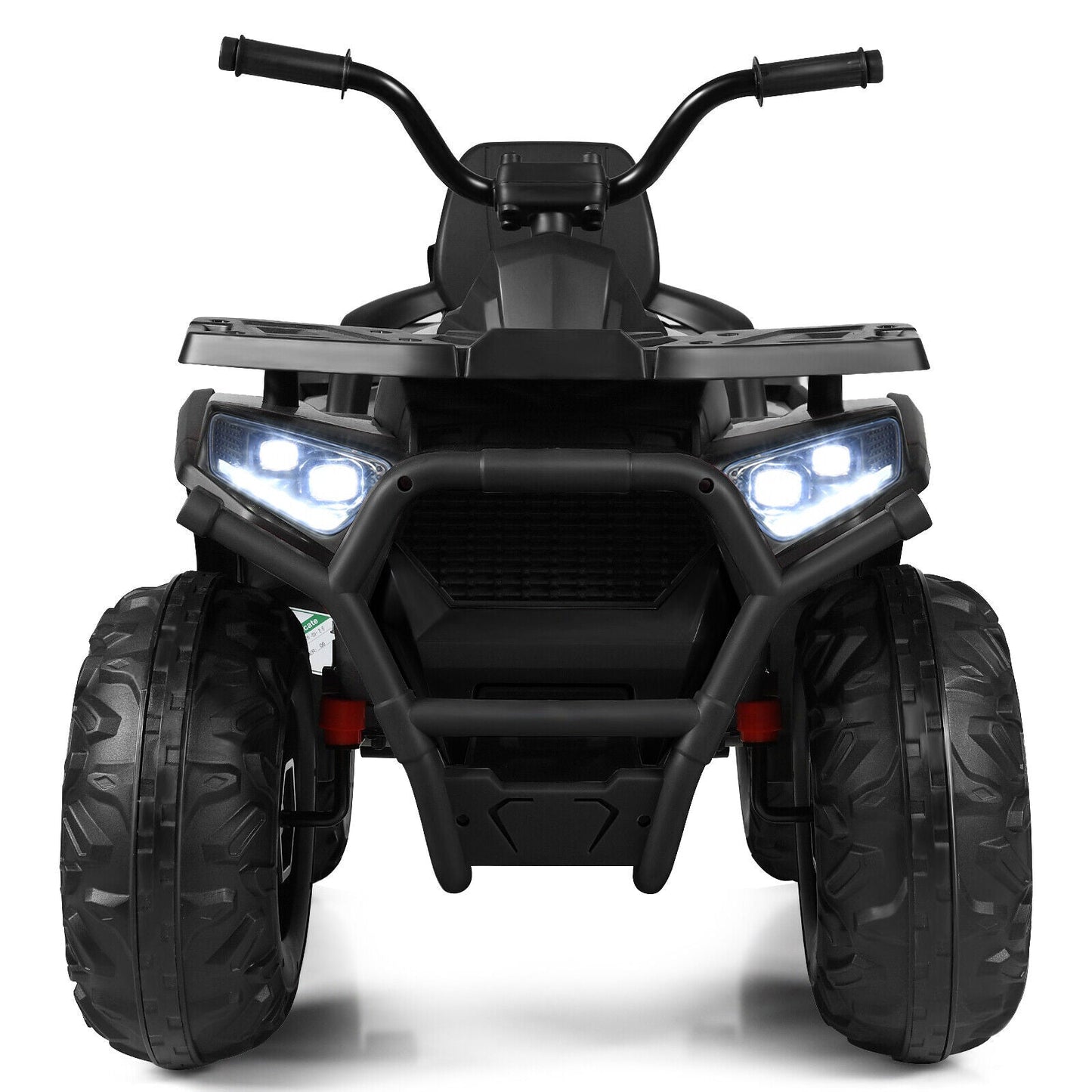 Electric 4-Wheeler ATV Quad Ride On Car for Kids with LED Lights - 12V Black