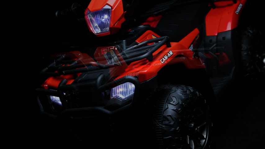 Electric 4-Wheeler Quad Car for Kids with MP3 & USB - 12V Battery Powered