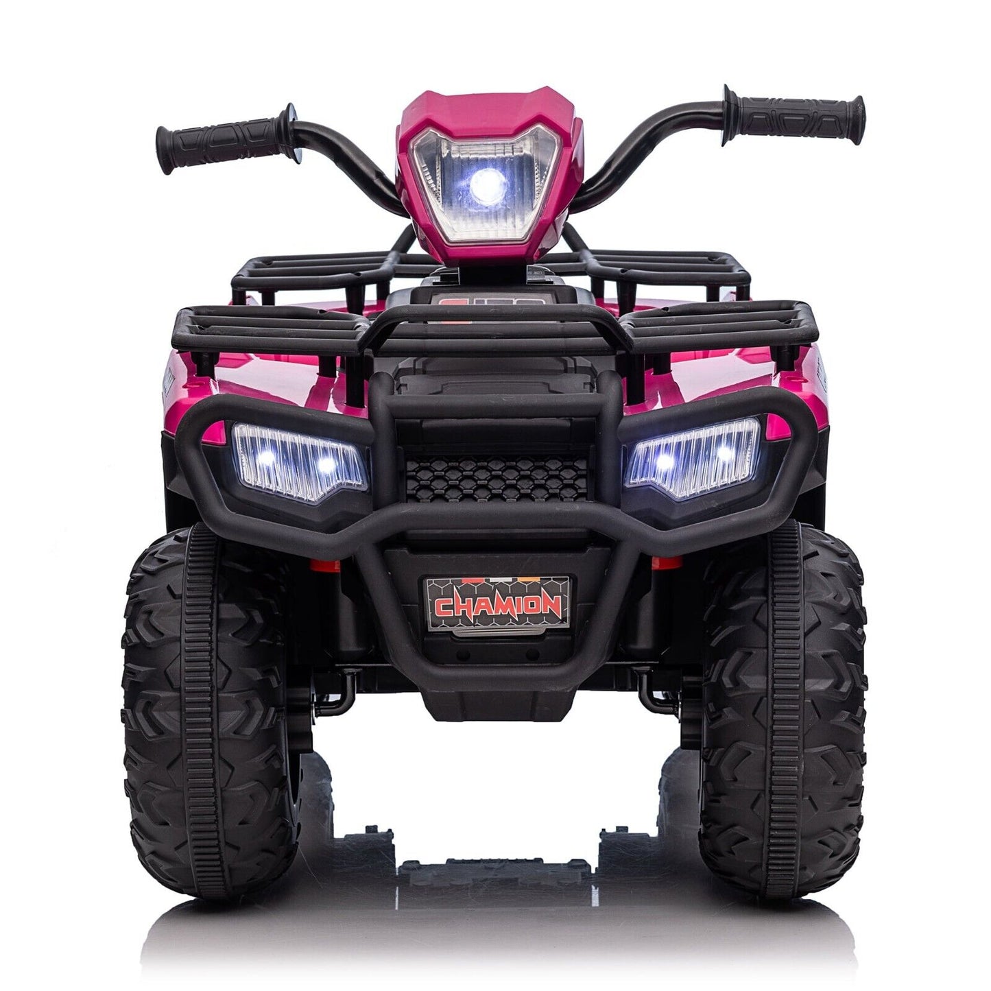 Electric 4-Wheeler Quad for Kids with MP3 and Headlights - 2 Speeds, Pink