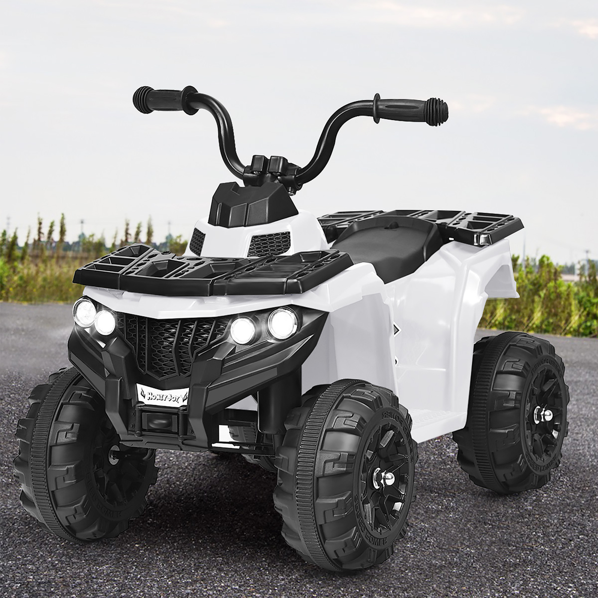 Electric 6V ATV Quad for Kids with Lights - Rechargeable Battery Quadricycle Gift