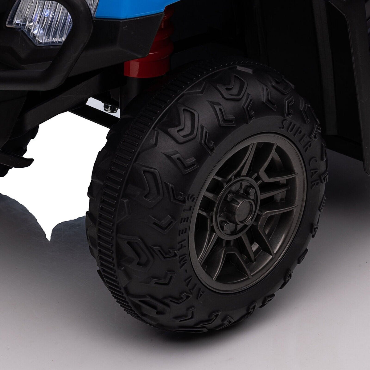 Electric 4-Wheeler Quad for Kids with MP3 & Headlights - 2 Speeds, 12V, Blue
