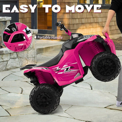 Electric ATV for Kids with Adjustable Speed and Cozy Seat - Pink
