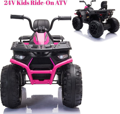 Electric ATV Truck for Kids Ages 3-8: 24V Ride-On Power Wheel in 4 Vibrant Colors