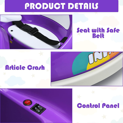 Electric Bumper Car for Kids with 2 Driving Modes and 360 Degree Rotation