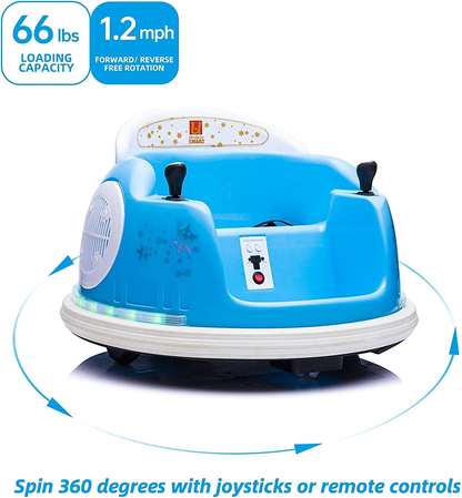 Electric Bumper Car Ride-On Toy for Kids with Remote Control - 6V Vehicle