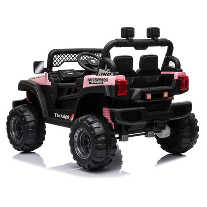 Electric Car with Adjustable Seat Belt and Rechargeable 12V Battery in Pink, with 3 Speed Options