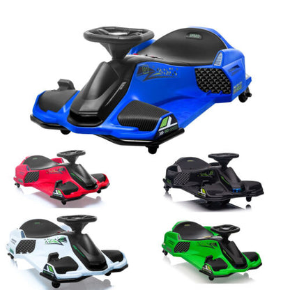 Electric Drifting Go-Kart for Kids with Music and LED Lights - 24V Ride-On Drift Car