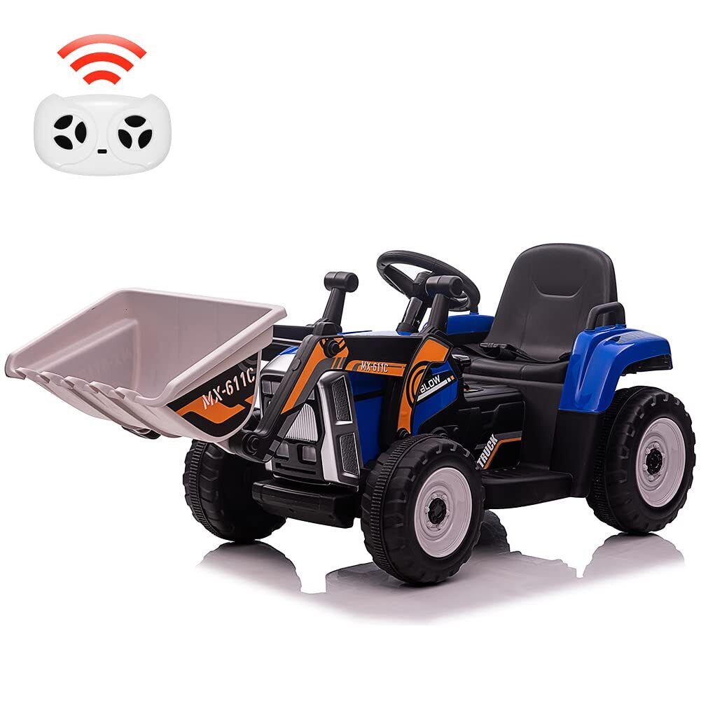 12V Battery-Powered Kids Excavator Ride-On Toy with Music and Headlights - Perfect Xmas Gift!