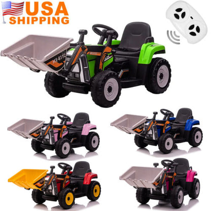 Electric Excavator Digger Ride-On Toy for Kids - 12V Battery Powered Outdoor Play Vehicle