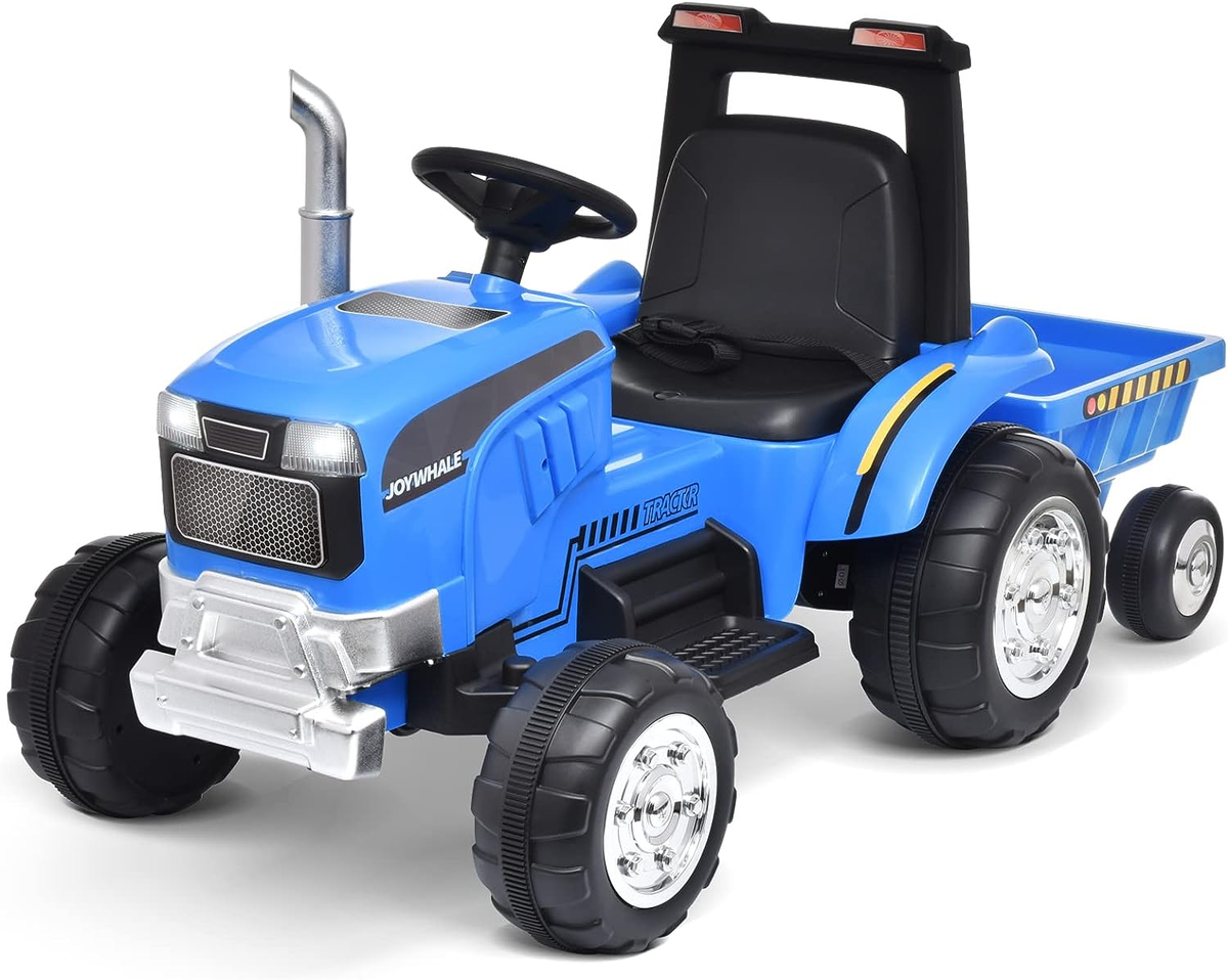 Electric Excavator Tractor Ride-On Car for Kids - 12V Battery Powered Motorized Vehicle