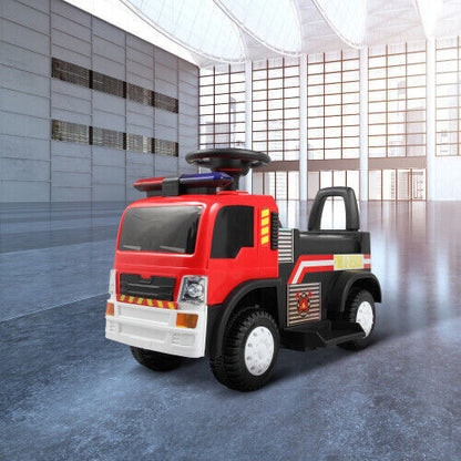 Electric Fire Truck Ride-On Toy with Siren for Kids - Perfect for Christmas!