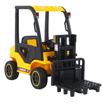 Electric Forklift Toy Car with 3 Speeds, Lifting Rod, and Remote Control for Kids