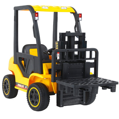 Electric Forklift Toy Car with 3 Speeds, Lifting Rod, and Remote Control for Kids