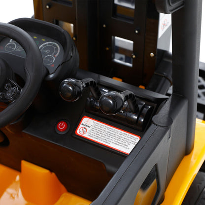 Electric Forklift Toy Car with 3 Speeds, Lifting Rod, and Remote Control for Kids
