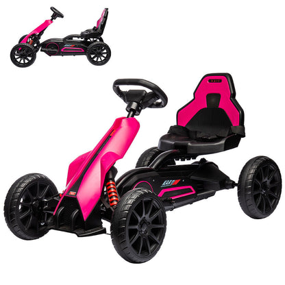 Electric Go Kart for Kids with 2 Speeds and EVA Wheels - 12V Battery Powered Ride On Car
