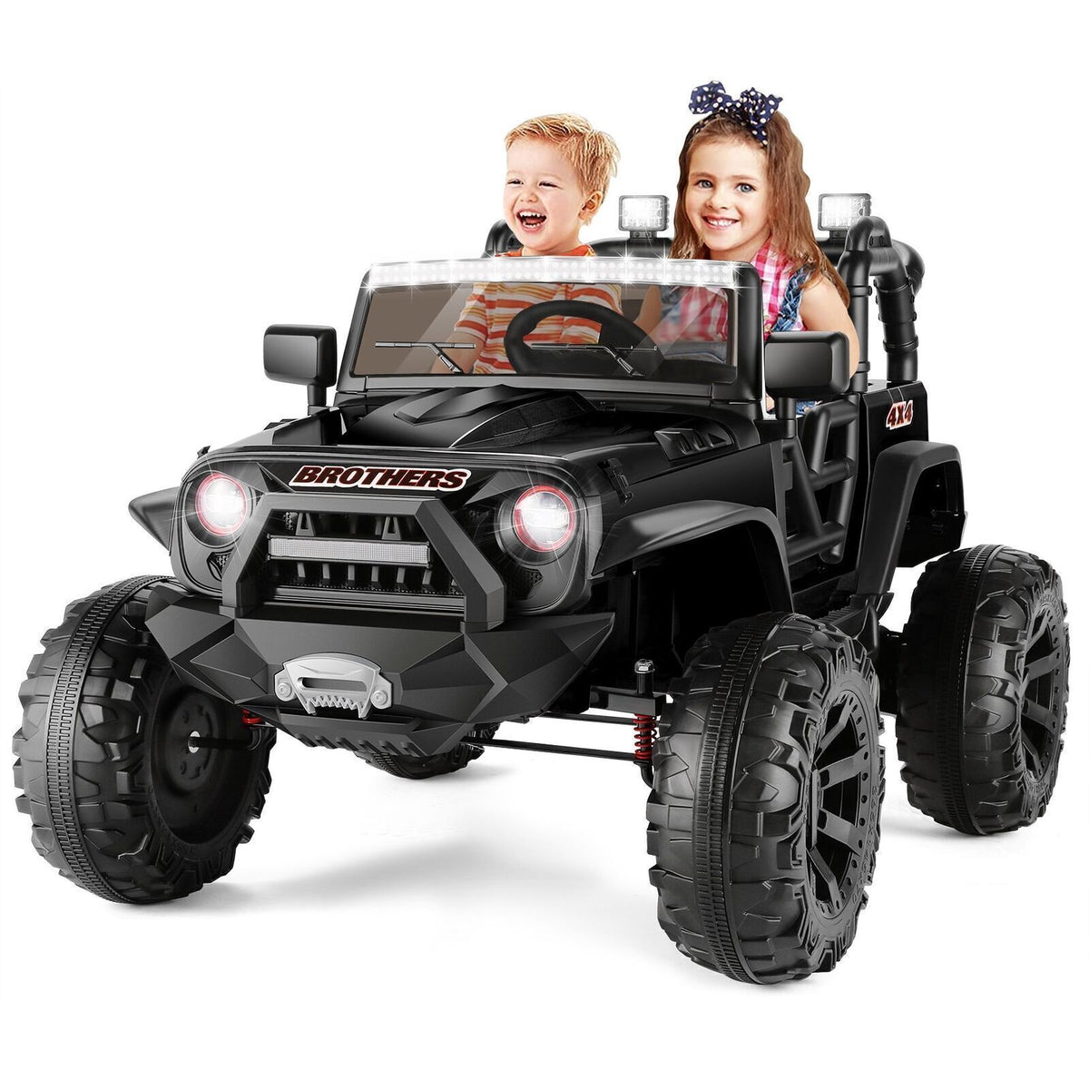Electric Jeep Ride-On Car for Kids - 24V with Remote Control, LED Lights, and MP3/AUX Compatibility