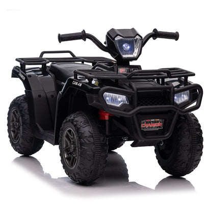 Electric Kids ATV 4-Wheeler Quad Car with MP3 Player - Black