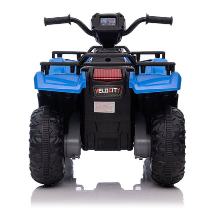 Electric Kids ATV 4-Wheeler Quad Car with MP3 Player - Blue