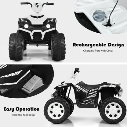 Electric Kids ATV Quad Ride On Car with LED Lights, Music, and USB - Suitable for Boys and Girls Alike