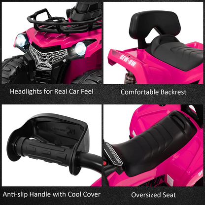 Electric Kids ATV with Music, Headlights, and MP3 Player - Rev Up the Fun!