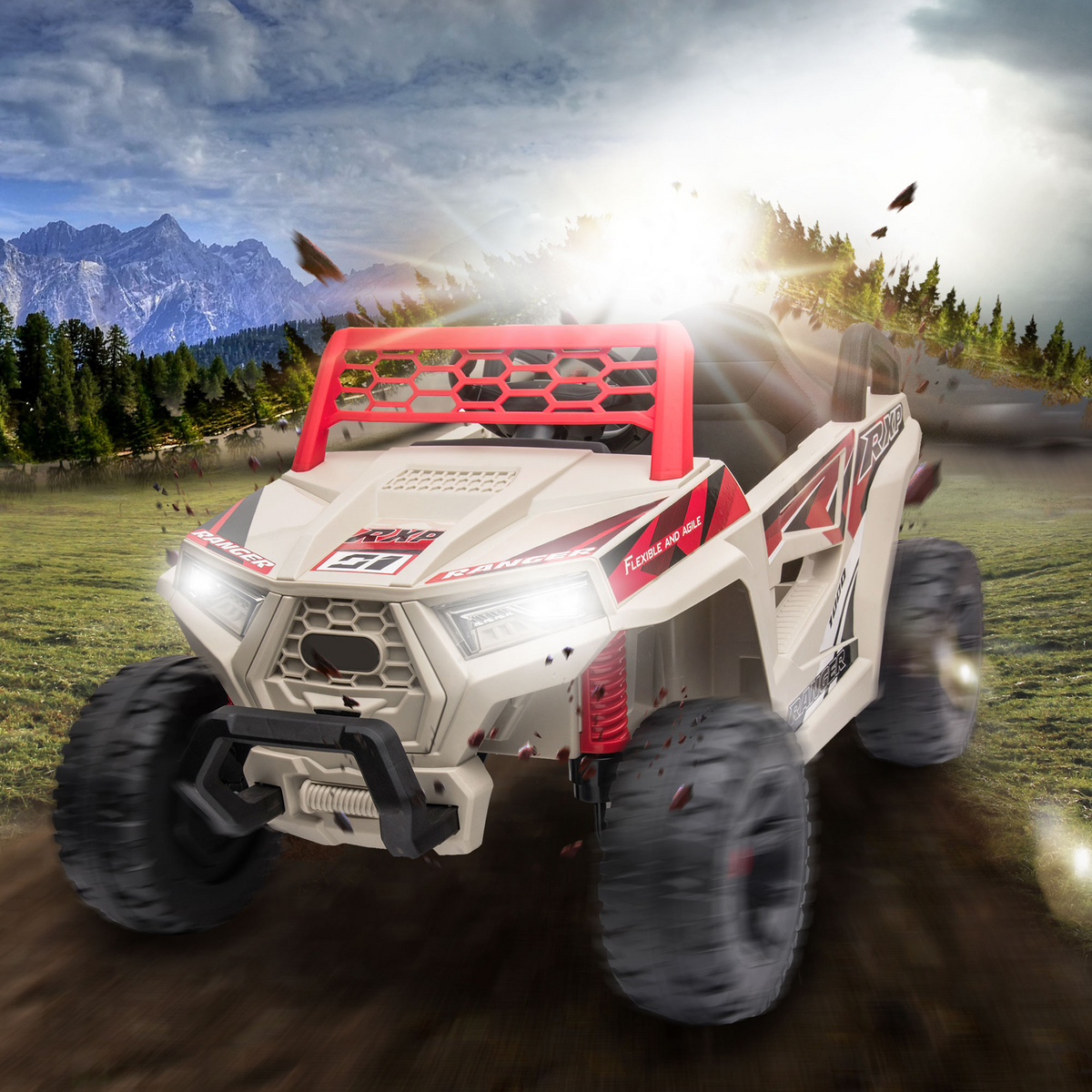12V Electric Ride-On Quad Car for Kids with MP3 and Horn