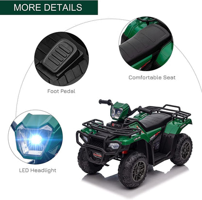 Electric Kids Ride On ATV 4-Wheeler Quad with Music and LED Lights - Perfect Gift for Kids!