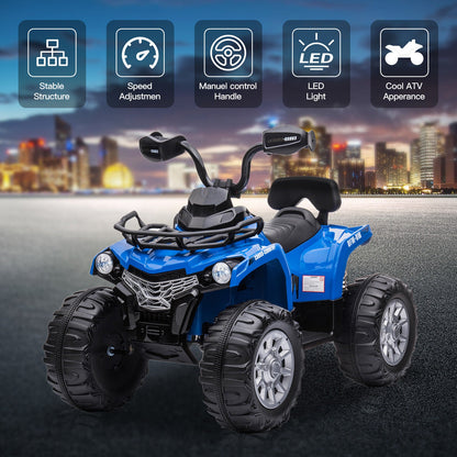 Electric Ride-On ATV for Kids with MP3 Player and Headlights - 2 Speeds, 12V, 4-Wheeler Quad