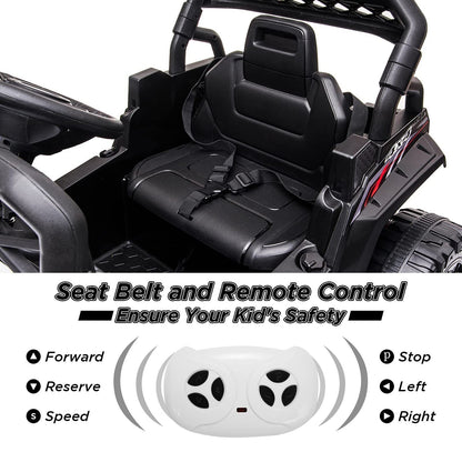 Electric Kids Ride-On Car Truck Toy with 3 Speeds, MP3 Player, LED Lights, and Remote Control - Perfect Xmas Gift!