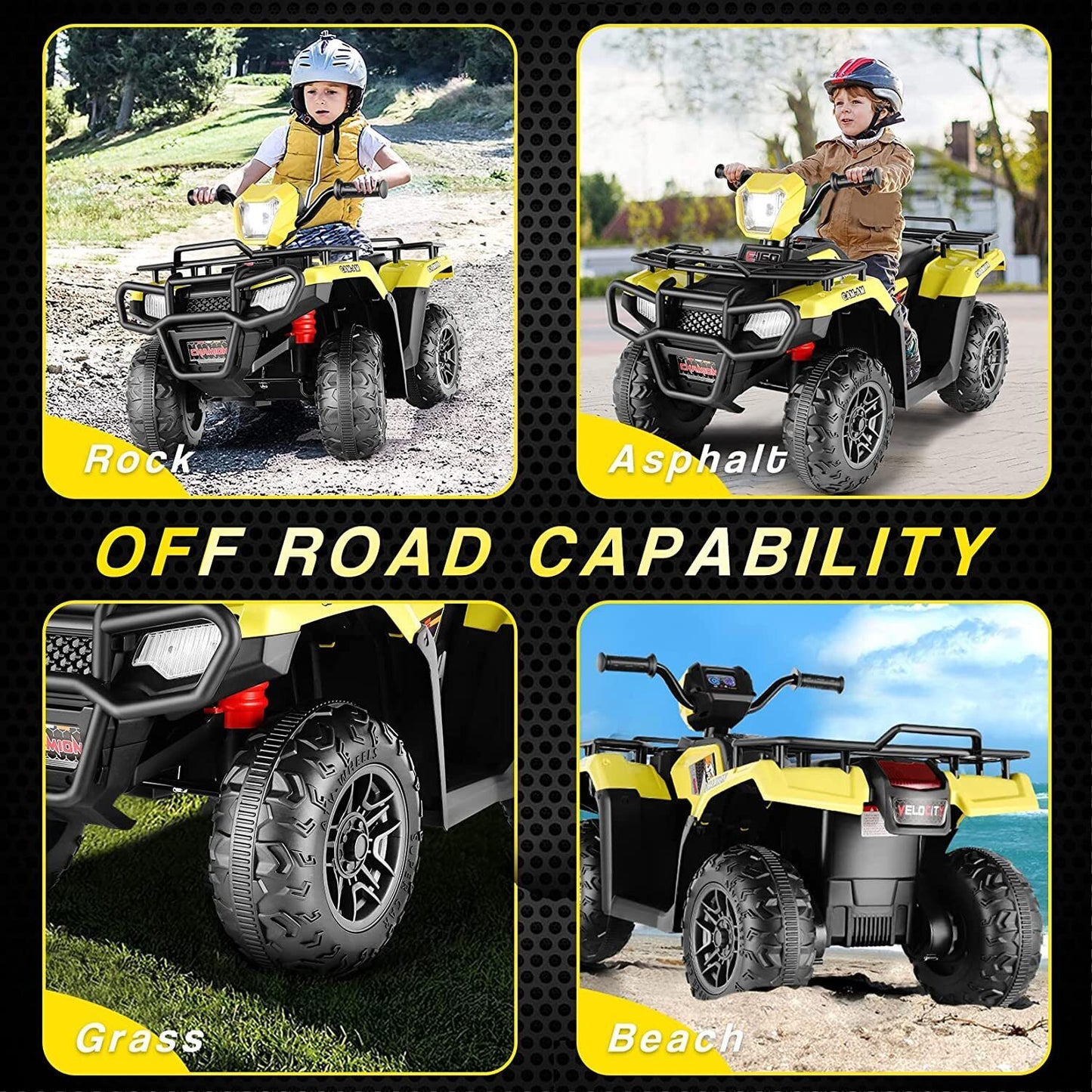 Electric Kids Ride-On Car Truck with Bluetooth and Spring Suspension - 2 Speed Options