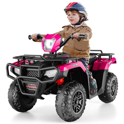 Electric ATV 4-Wheeler for Kids with LED Lights and Music - 12V Battery Powered