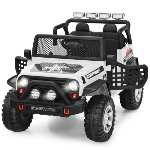 Electric Kids Ride On Car Truck with MP3 Player and Remote Control - White