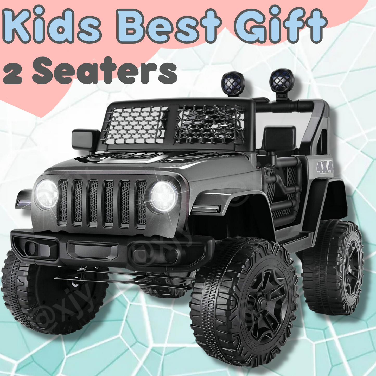 Electric Kids Ride On Car Truck with Remote Control and MP3 Player - 12V Battery Powered Toy