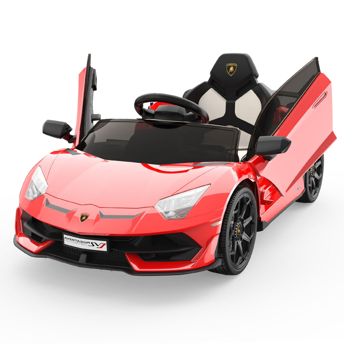 Electric Kids Ride On Car with Remote Control, LED Light, and Music - 12V Battery Powered