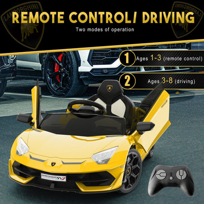 Remote Control Electric Ride-On Car for Kids with Music and LED Lights - 12V US Version
