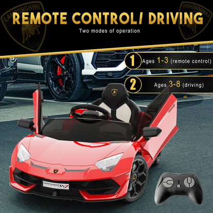 Electric Kids Ride-On Car with LED Lights and Music - 12V Rechargeable Battery