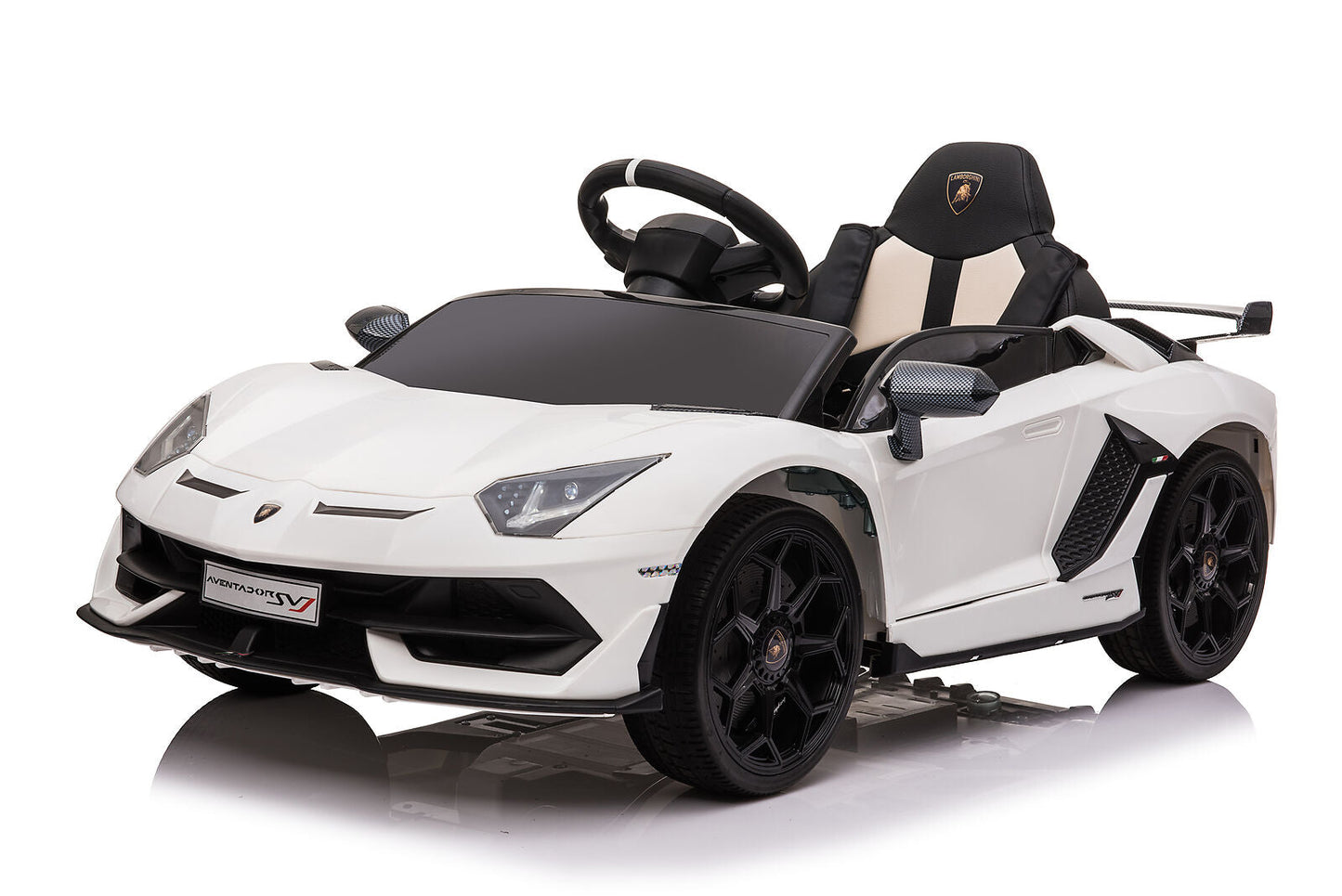 Electric Kids Ride-On Car with LED Lights and Music - 12V Rechargeable Battery