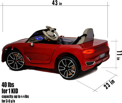 Electric Kids Ride-On Car with Scissor Doors and Safety Belts - Perfect Gift for Children (12V)