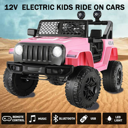 Electric Ride-On Car for Girls with Remote Control, 3 Speeds, USB and MP3 Compatibility
