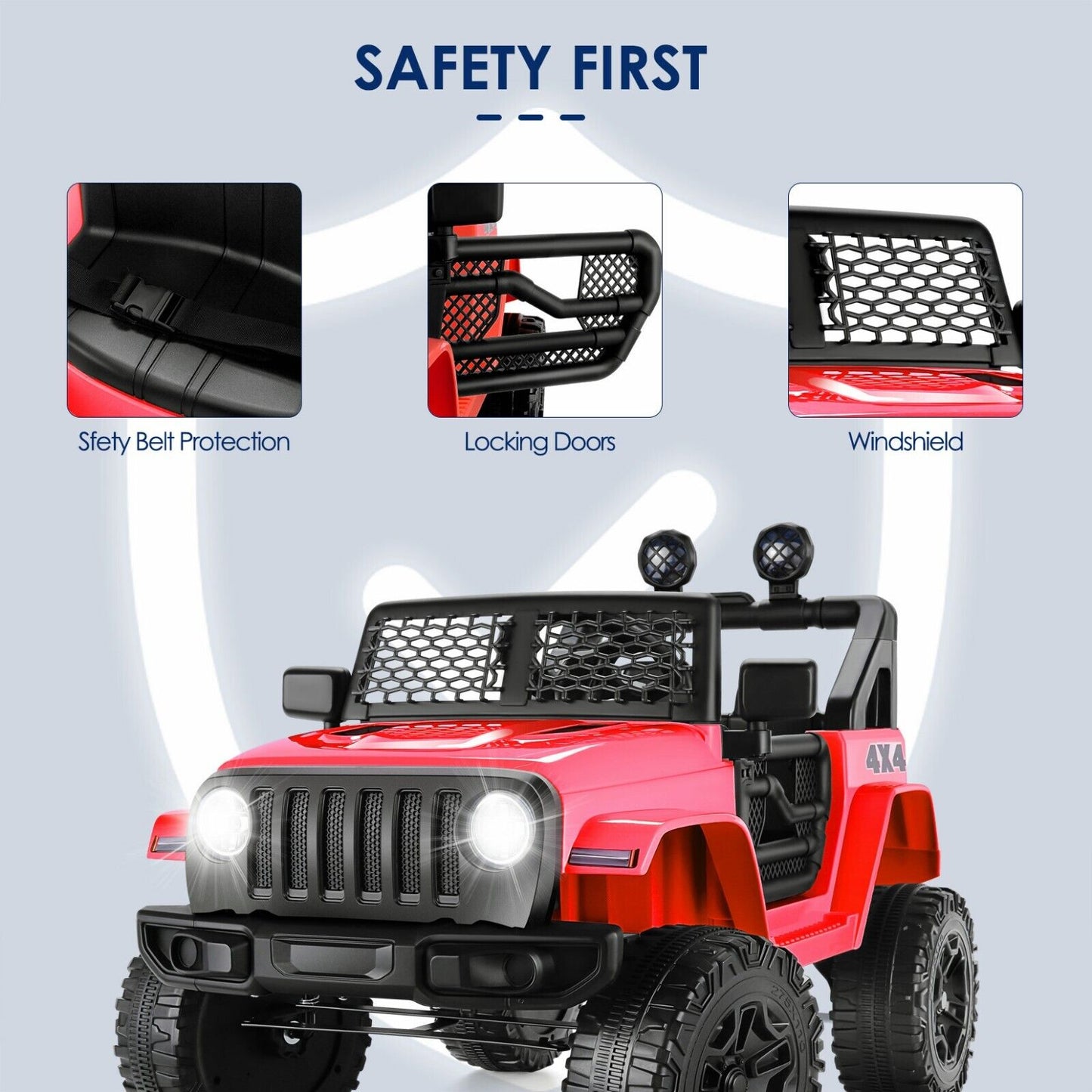 Electric Kids Ride-On JEEP with Remote Control - 12V 4-Wheel Toy Truck